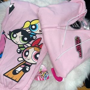 The Powerpuff Girls Pink Fleece Set XS Medium NEW